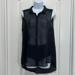 *5/$20* H&M Black Sheer Blouse